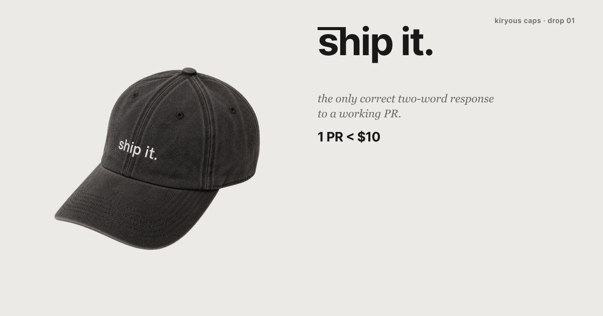ship it. cap